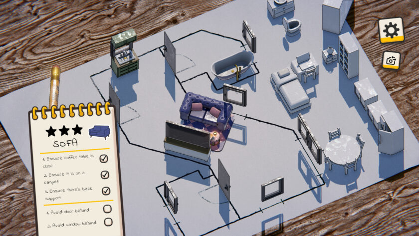 Screenshot for cozy video game Must be Feng Shui, published on LadiesGamers.com