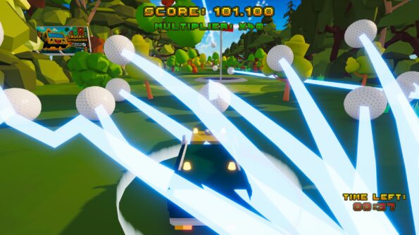 Trucky McTruckface golf level with thousand of balls just bouncing around 