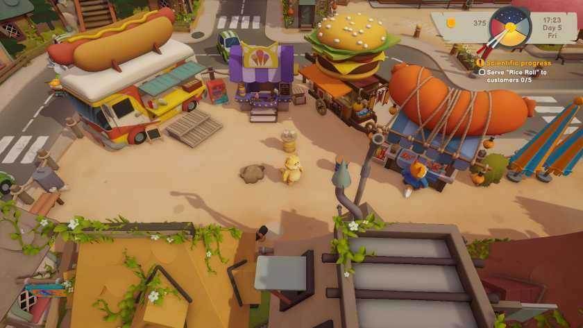 Cartoon food carts in Pao Pao