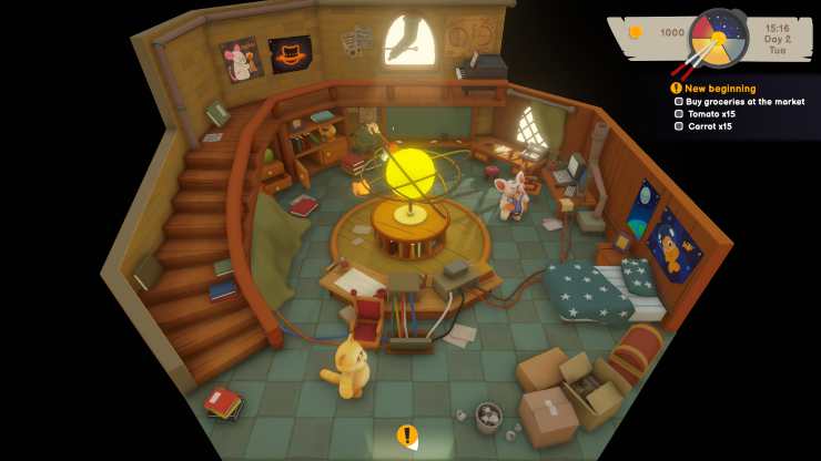 A character in Pao Pao in his scientific laboratory.