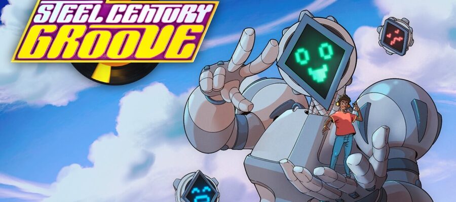 Steel Century Groove robot doing a peace sign