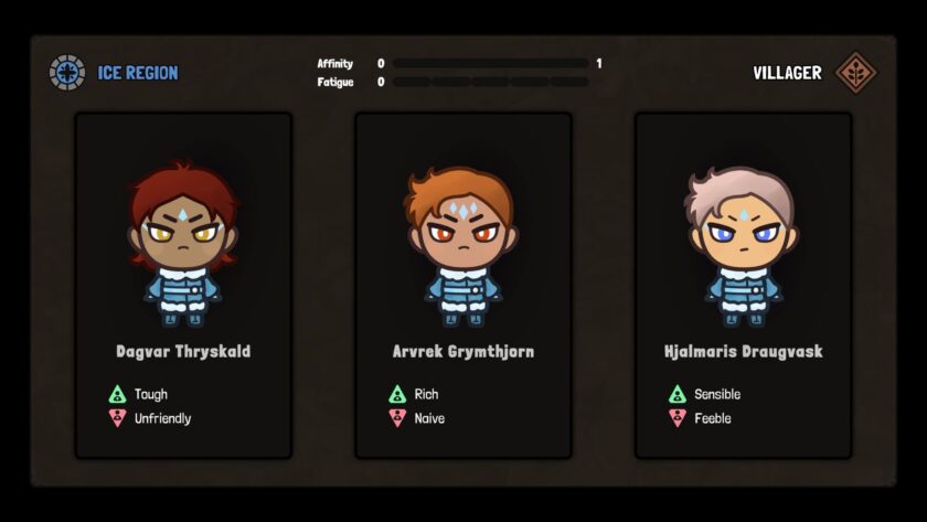 Journey to the Void character select