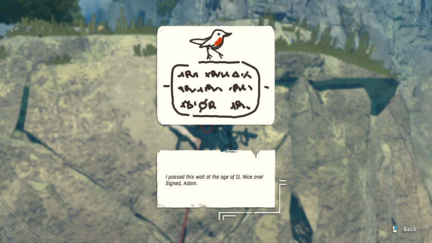 Cairn left note