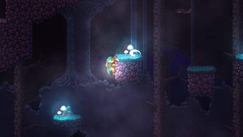 Cathedral: Crow’s Curse hanging from a ledge