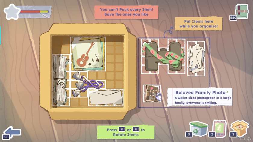 A box with items in A Storied Life: Tabitha.