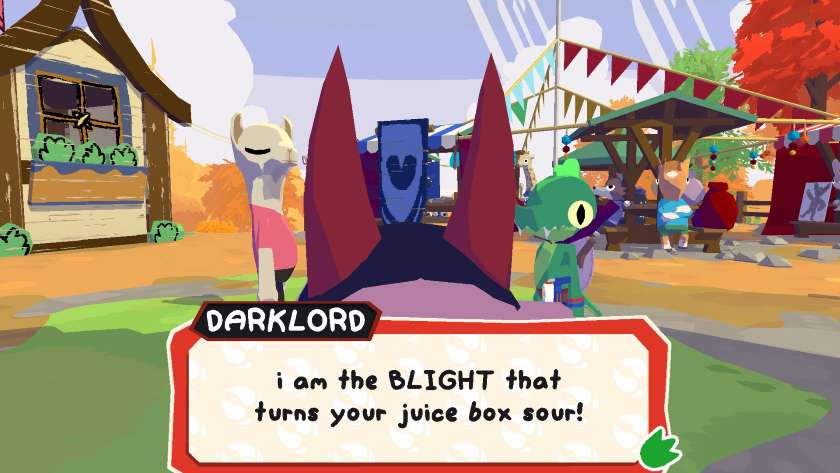 A person named Darklord is telling Gator and friends that he is going to destroy the town.