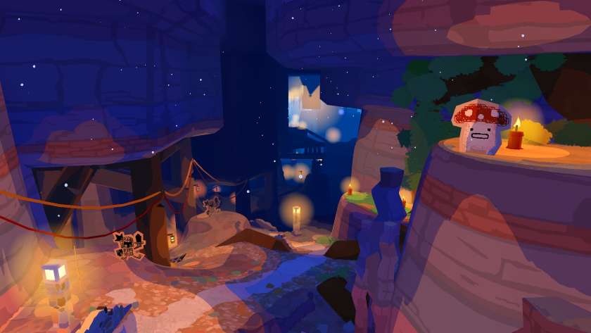 A underground cavern in Lil Gator Game: In the Dark DLC.