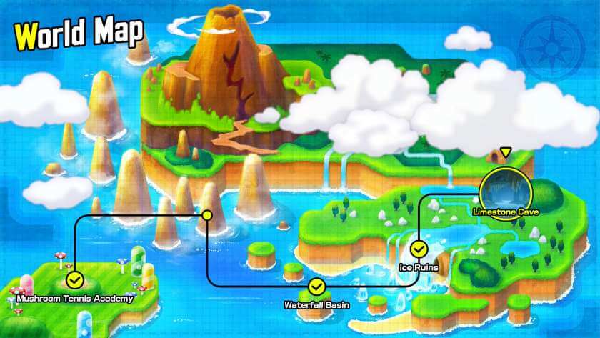 World map for the adventure mode showing the locations visited. Published on LadiesGamers