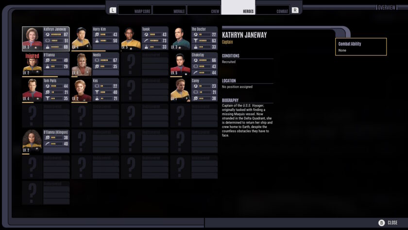 Screenshot for the video game Star Trek: Voyager - Across the Unknown, the heroes, published on LadiesGamers.com