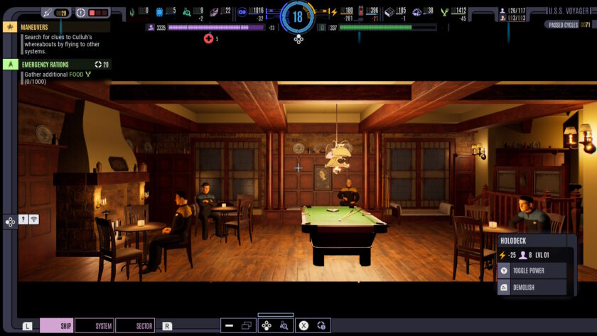 Screenshot for the video game Star Trek: Voyager - Across the Unknown, holodeck, published on LadiesGamers.com