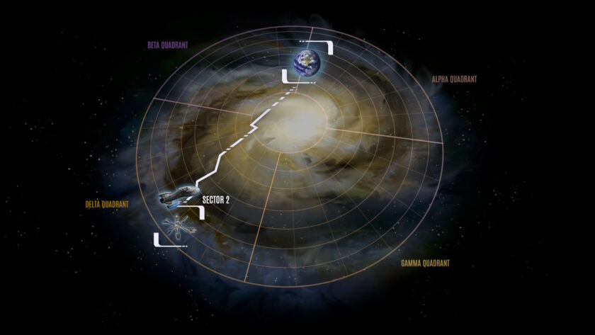 Screenshot for the video game Star Trek: Voyager - Across the Unknown, sectors, published on LadiesGamers.com