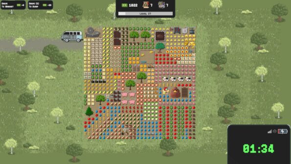 Cruft gameplay with all the itens neatly organized