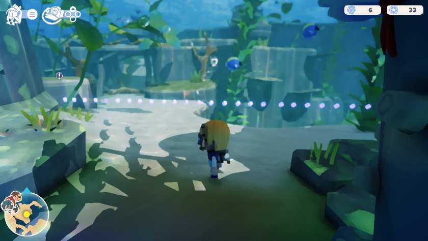 An underwater scene in Splash Divers