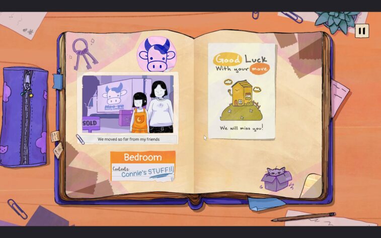 a scrapbook page about moving away