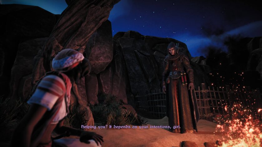 Mirage 7 camp fire cutscene