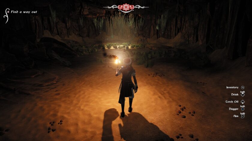 Mirage 7 exploring a cave
