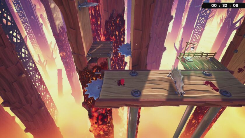 Super Meat Boy 3D buzzsaws