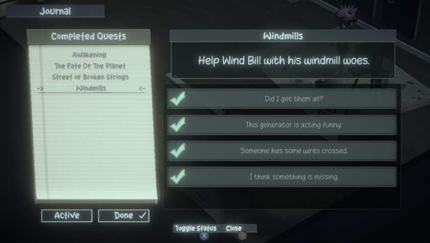 A task journal in Unburden