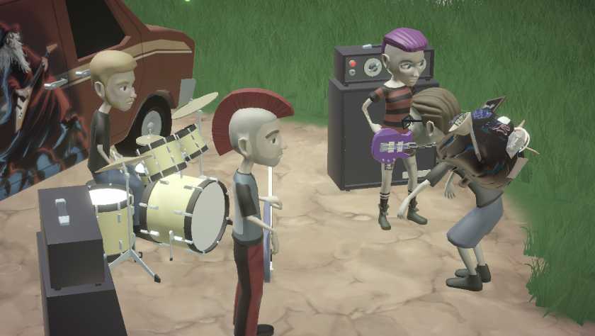 A rock band in Unburden