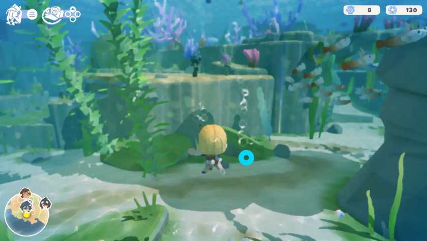 An underwater scene in Splash Divers