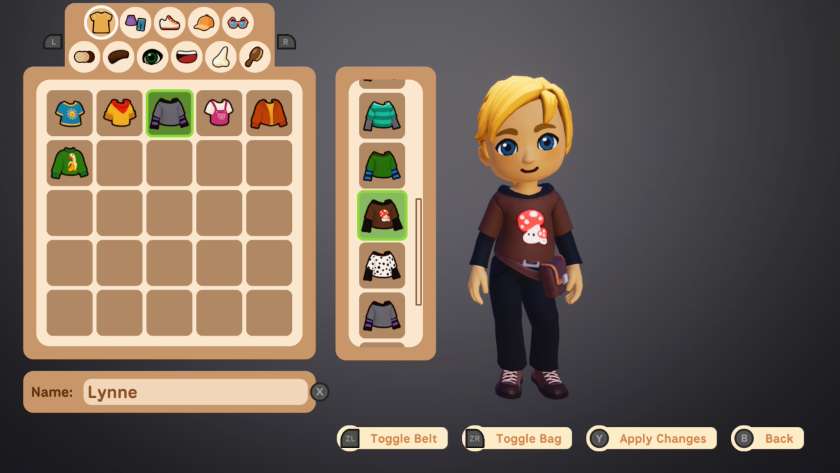 Character customisation menu. Published on LadiesGamers