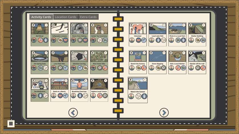 The starting deck in Dear Journey...