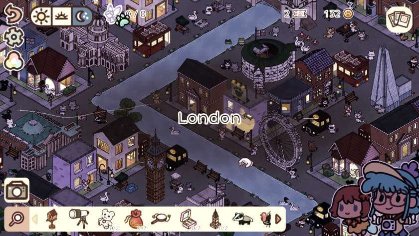 A busy cityscape with Big Ben, the London Eye and Globe theatre. Published on: LadiesGamers