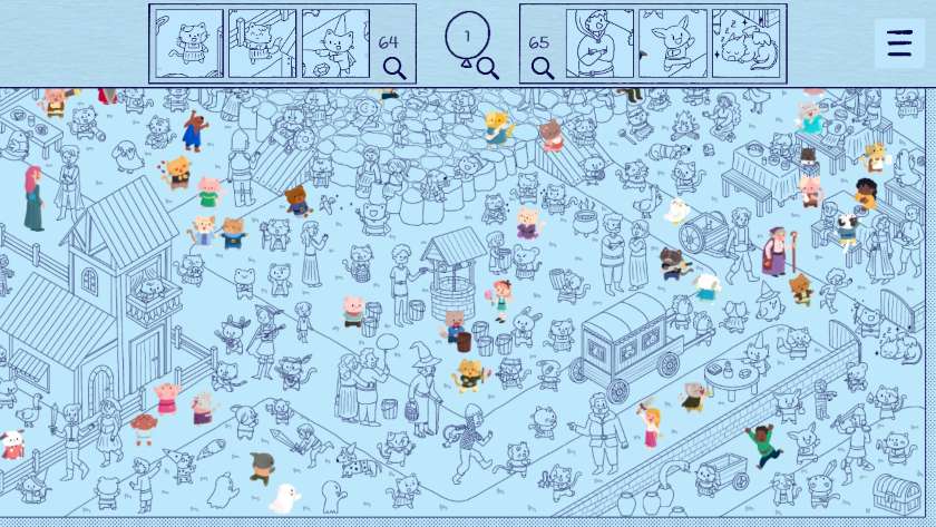 The Old Kingdom (Myth) scene with various cats and characters coloured in. Published on LadiesGamers