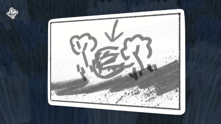 A doodle is one of the riddles of where to find a mailbox in Pencil Stories.