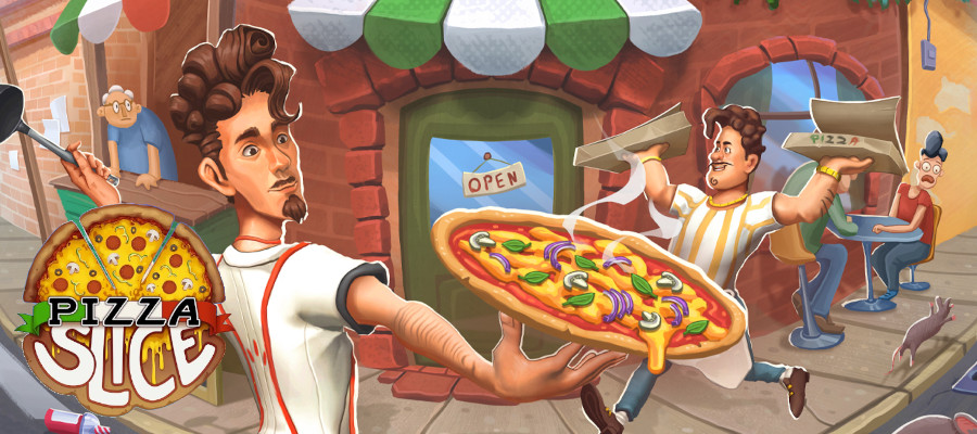 Pizza Slice logo and key art.