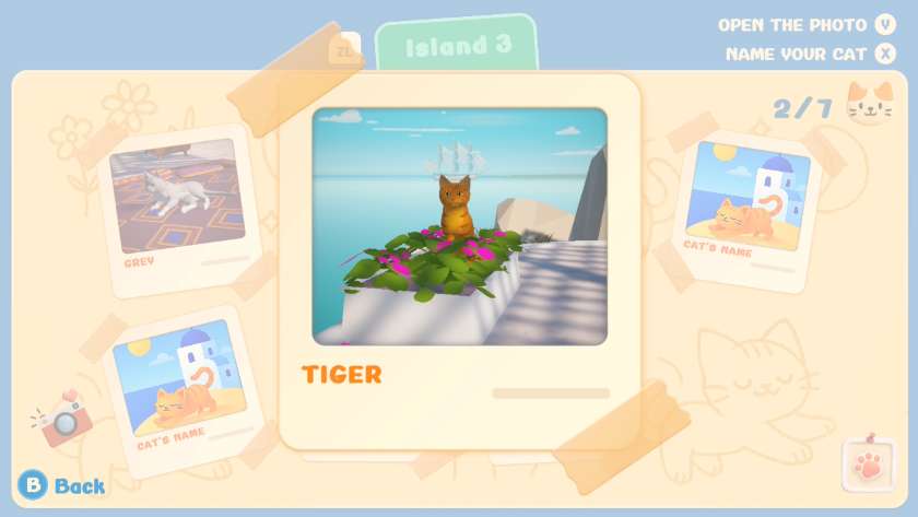 A ginger cat against an ocean background, with a galleon above the cat's head. The cat has been given the name of Tiger. Published on LadiesGamers