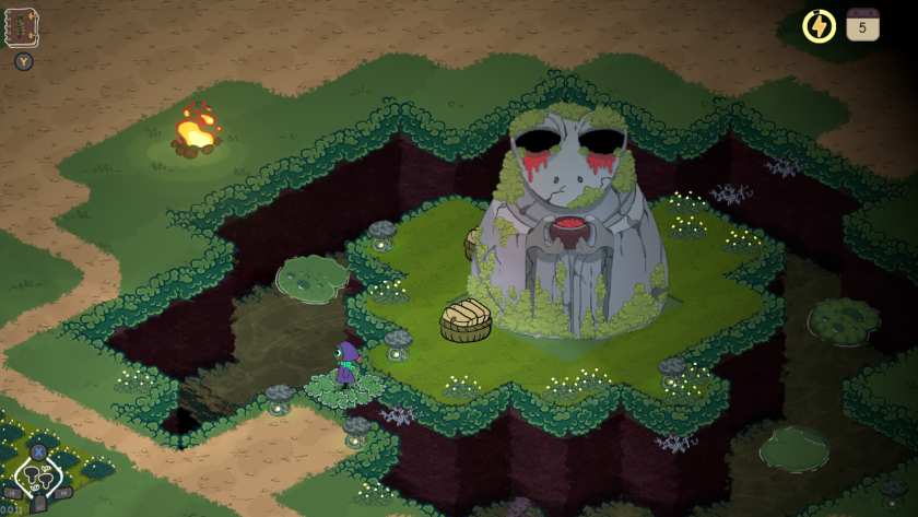 A large statue in Slumbering Woods