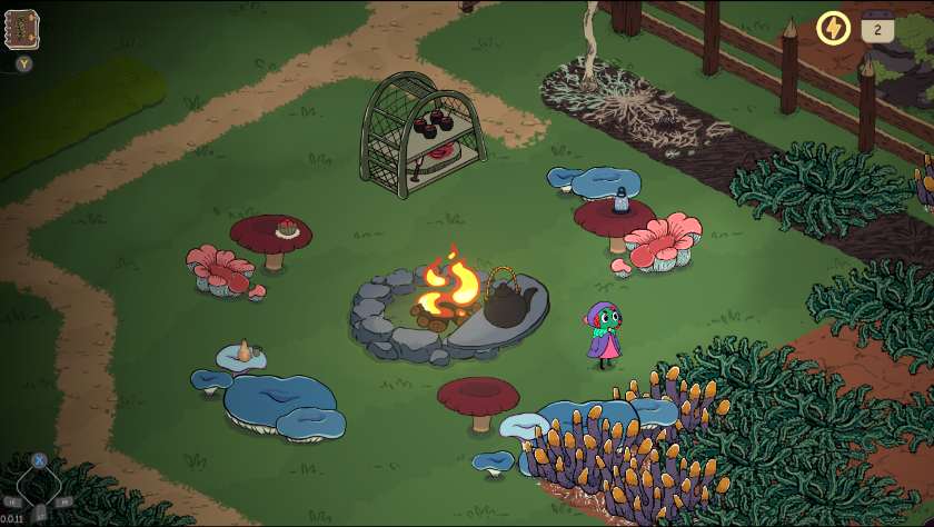 An outdoor scene from Slumbering Woods