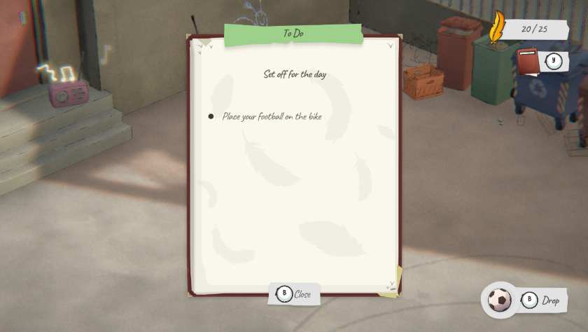 A journal entry in The Day I Became A Bird