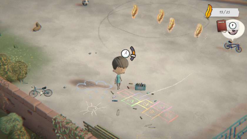A child playing hopscotch in The Day I Became A Bird