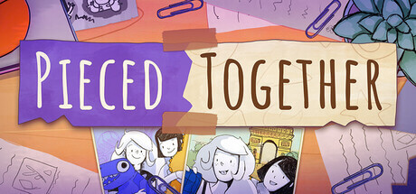 Pieced Together title with cartoon images of people beneath the title. Published on LadiesGamers