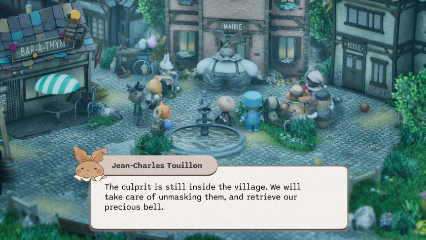 The villagers gathered in Ambroise Niflette & the Gleaned Bell