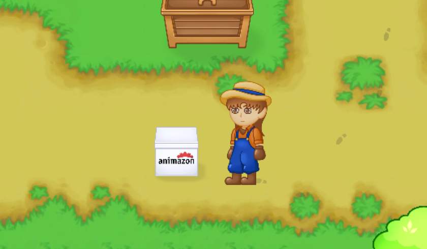 A character and a shipping box in Sunrise's Order