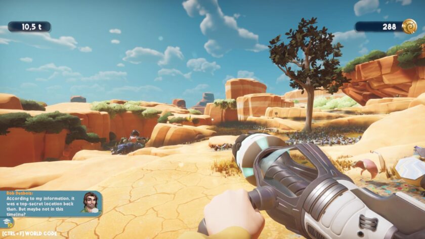 a desert with waste and a vacuum