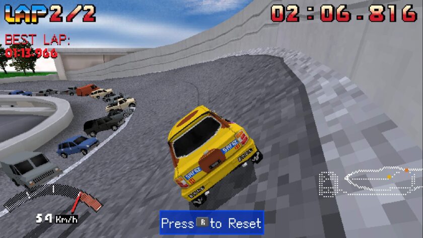 Parking Garage Rally Circuit racing on roof