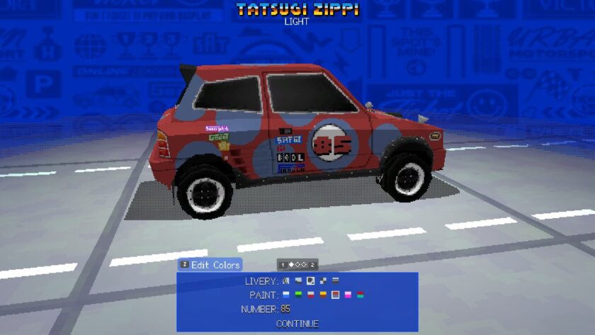 Parking Garage Rally Circuit customizing car