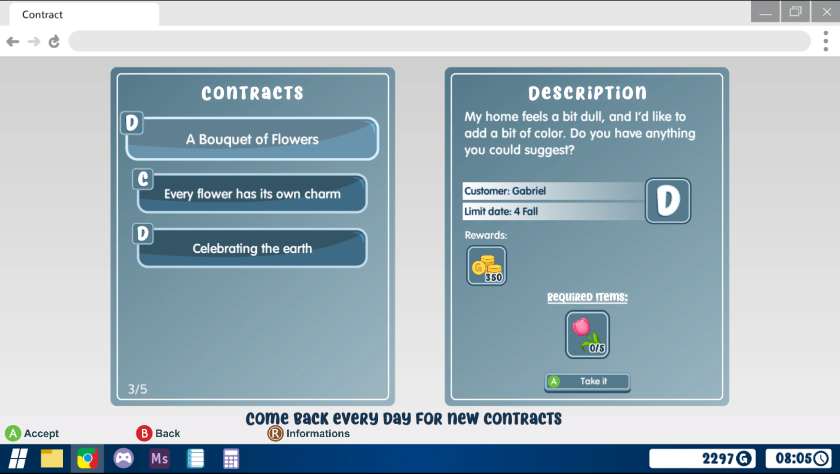 Available contracts in Sunrise's Order