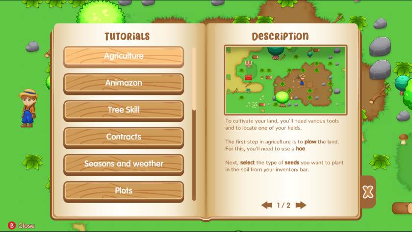 A tutorial menu on Sunrise's Order