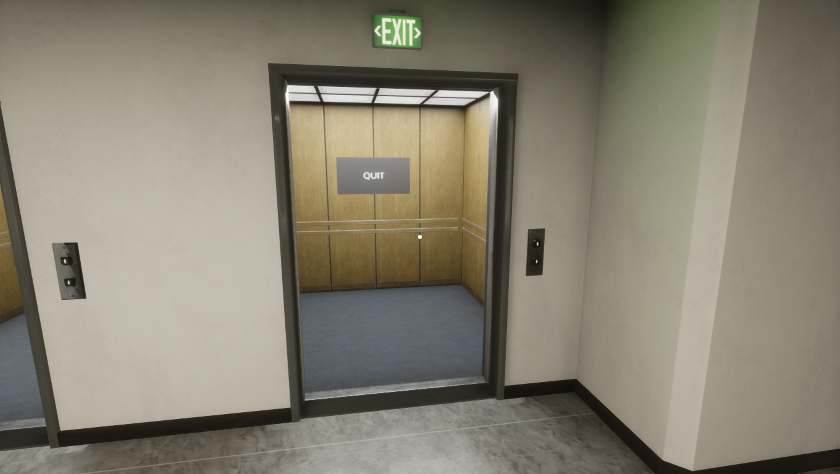 An elevator in Office Aberrations