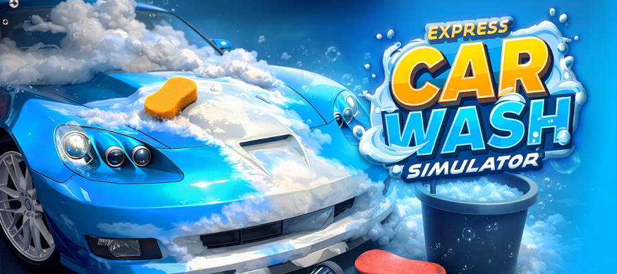 Express Car Wash Simulator logo and key art