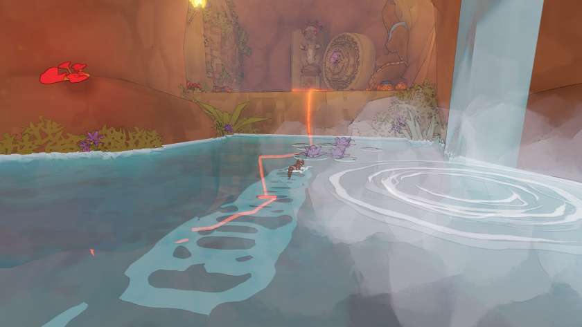 The gecko is swimming in Gecko Gods.