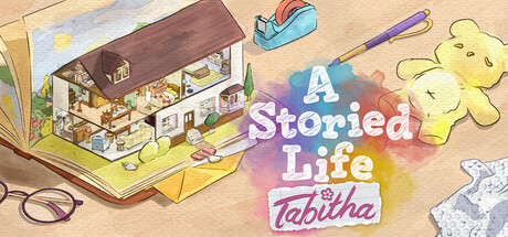 A Storied Life: Tabitha logo on a background of a house