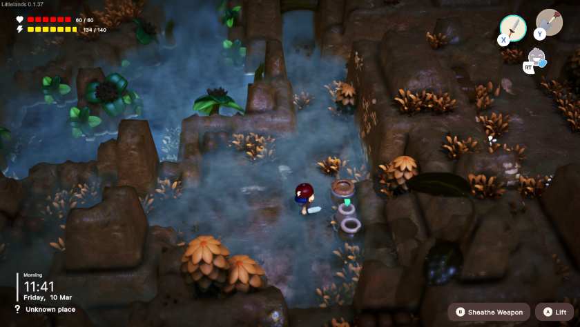 Inside a cave in Littlelands