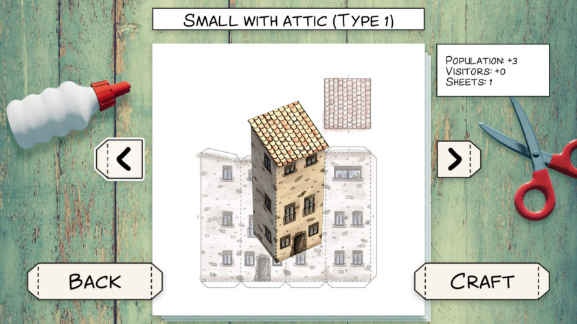 Screenshot for video game Cutout Village, published on LadiesGamers