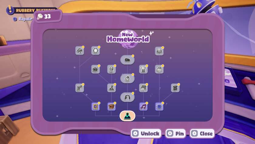The ship's upgrade option tree. Published on LadiesGamers